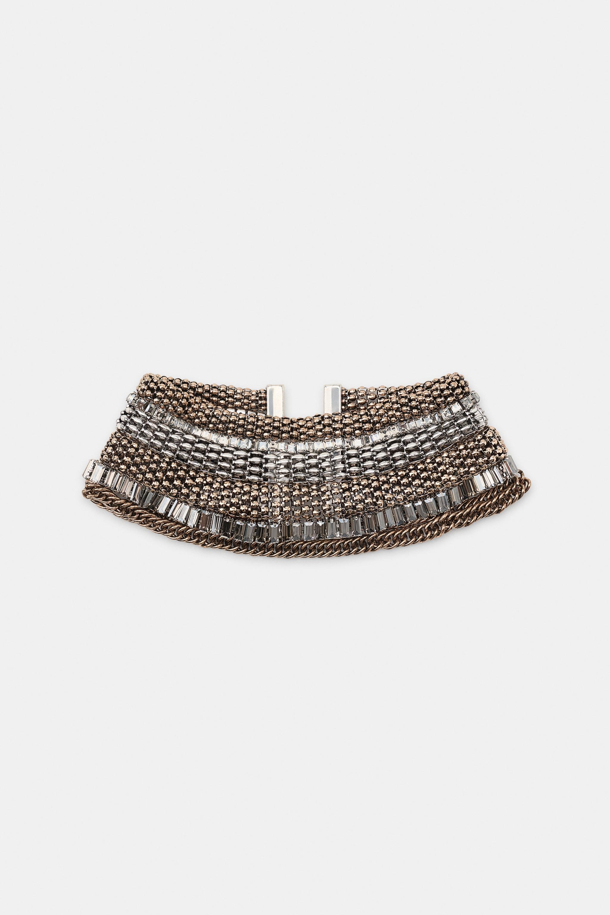 COLLIER CHOKER CHAÎNE BIJOUX
